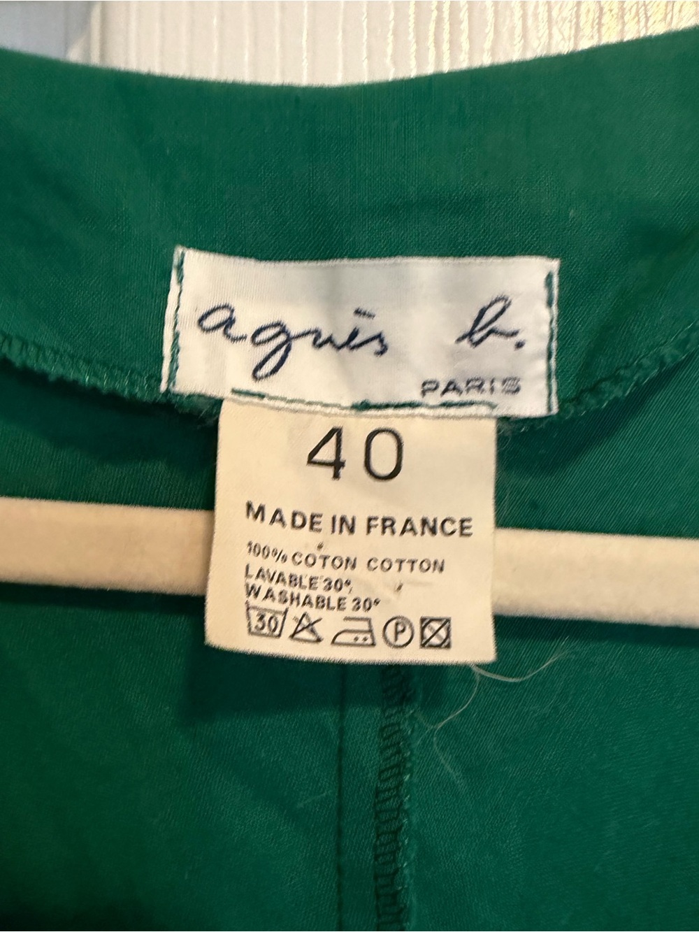 Agnes B. Emerald Green Cotton Top - Picture 2 of 3